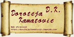 Doroteja Kamatović vizit kartica
